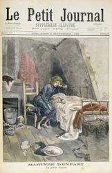Title Page Depicting the Martyrdom of Children, the Little Guyon, Illustration from the Illustrated Supplement of Le Petit Journal, 4th September, 1898